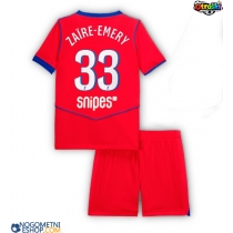 Otroški Nogometni dresi Paris Saint-Germain Warren Zaire-Emery #33 Tretji 2025-26 Kratek Rokav (+ Kratke hlače)